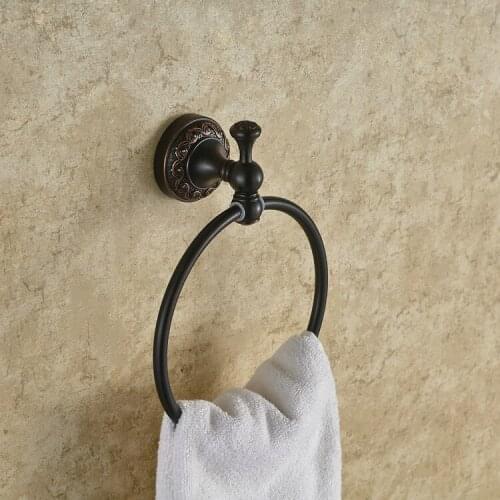 Vidric New arrival Wall Mounted Towel Ring Oil Rubbed Bronze Bath Towel Rack bathroom accessories