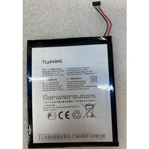 HST New Battery 4000MAH Battery for ALCATEL9015Q TLp040HC 040HC cell phone Batteries