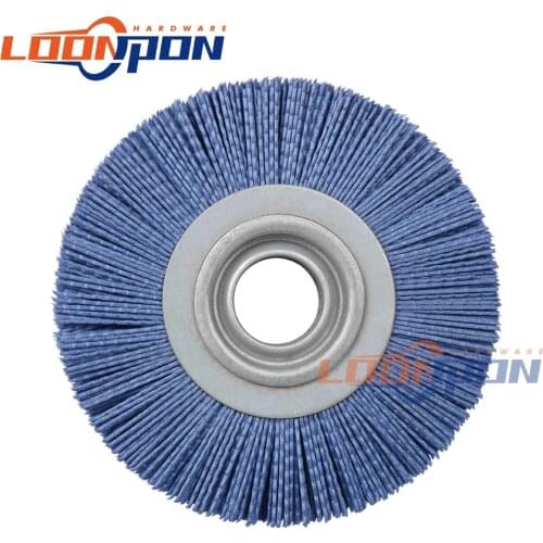 6/8" Nylon Wheel Brush Bore 32mm for Wood Furniture Metal Grinding Polishing Abrasive Wire Brush Grinder Thickness 25/35mm 80