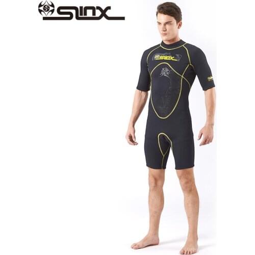 SLINX SPRO How 3mm Neoprene Men Scuba Diving Suit Swimming Surfing Snorkeling Boating Waterskiing Short Sleeve Wetsuit Swimwear