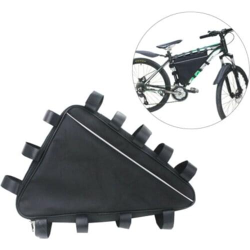 Mountain Bike Triangle Tube Frame Bag Hang Battery Storage Easy to Disassemble and Firm Black For Bicycles 39cm 49cm 56cm 57cm
