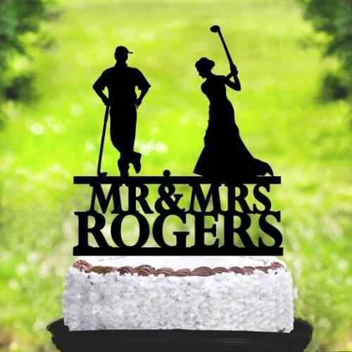 Golf Wedding Cake Topper,Wedding Cake Topper,Cake Topper Golf,Lover Ever Golf Cake Topper,Bride & Groom Golf Theme,Mr and Mrs To