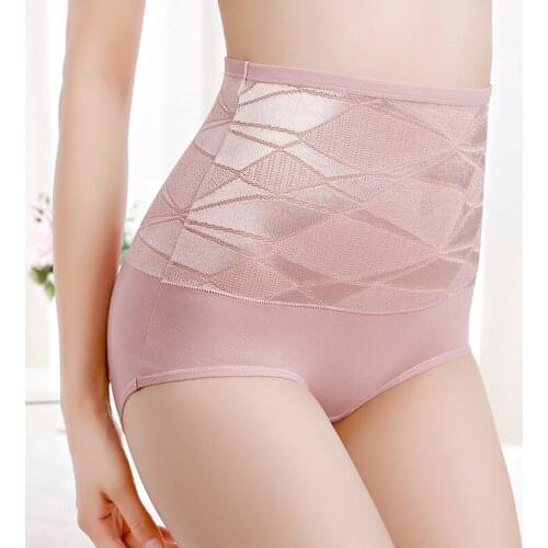 New women cotton underwear sexy Abdomen briefs postpartum belly lift hip high waist jacquard panties women underpant
