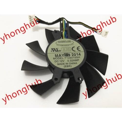 Everflow T128015SH Server Cooling Fan DC 12V 0.32AMP 75X75mm