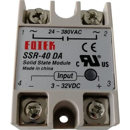 SSR-40DA 40A Solid State Relay Input 3-32V DC Output 24-380V AC (SSR-40 DA)