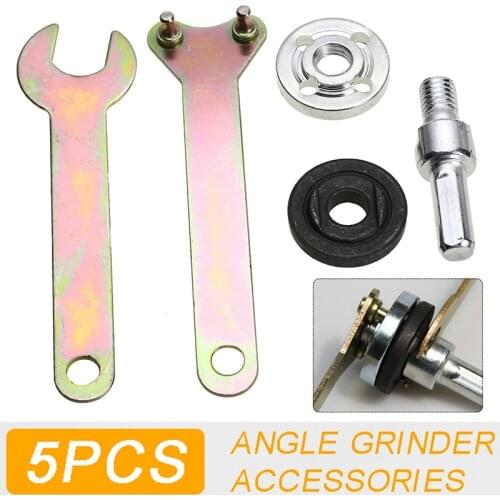 Inner + Outer Nut Mandrel Spanner Adapter Tools Kit Angle Die Grinder Disc Holder Wrench Power Tool Accessories