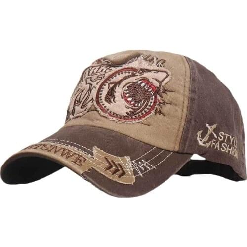 Embroidered Unisex Fishing Baseball Caps Womens Mens Outdoor Cotton Cap Adjustable for Summer Male Hats 2021 New High Quality