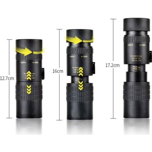 High Power 10-30x30 HD Monocular BAK4 Telescopic Mobile Phone Lens Mini Pocket Zoom Telescope Hunting Outdoor Sports