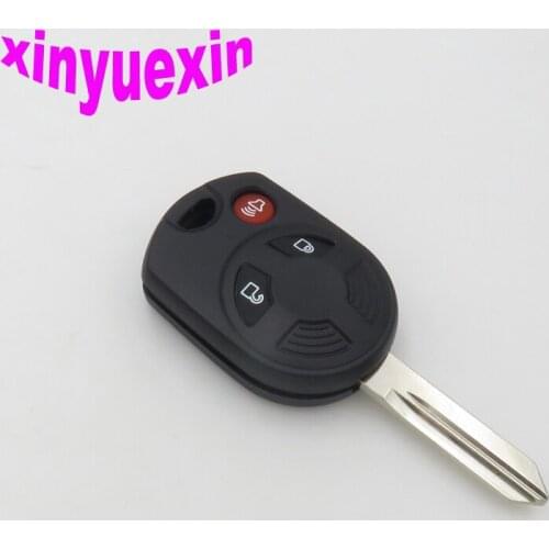 Xinyuexin Blade Transponder Chip Key Shell FOB Case For Ford Escape C-Max Focus 2+1 3 Buttons Replacement Key Shell