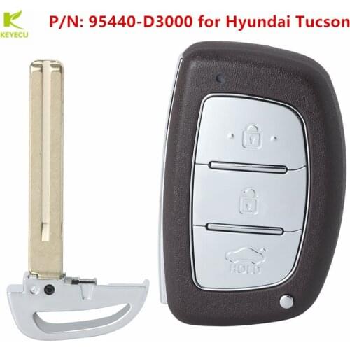 KEYECU Replacement 3 Button FSK433.92MHz Keyless Remote Key ID47 Chip 95440-D3000 for Hyundai Tuscon (16/05/2015-2017)