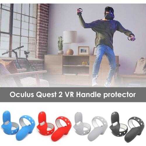 For Oculus Quest 2 Black Blue Gray Red Controller Grip Skin Protective CoverVR Handle Protective Silicone Cover
