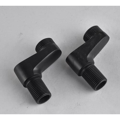 1 Pair Black Brass Clawfoot Bathtub Faucet Adjustable Swing Arms Oil Rubbed Bronze - Adjusts From 3-3/8"