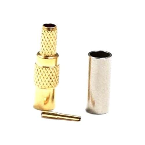 1PC NEW MMCX Female Jack RF Coax Connector Crimp for RG316,RG174, LMR100 Straight Goldplated wholesale