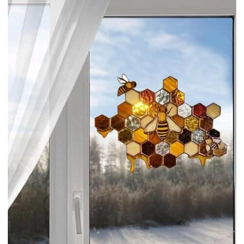 1pcs Spring Bee Wall Stickers Banner Garden Banner Bee Party Supplies Beehive Stickers Living Room Bedroom Home Decoration