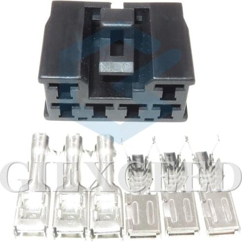 2 Sets 6 Pin 7283-1065 Electrical Automotive Wiring Harness Connector Headlight Switch Light Turn Signal Switch Socket