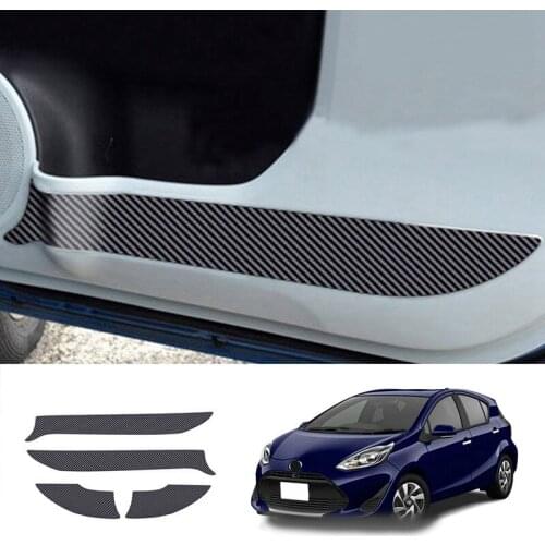 4Pcs Car Door Anti-Kick Pads Car Door Anti-Scratch Pads Door Anti-Kick Protective Cover for Toyota AQUA 2011-2021