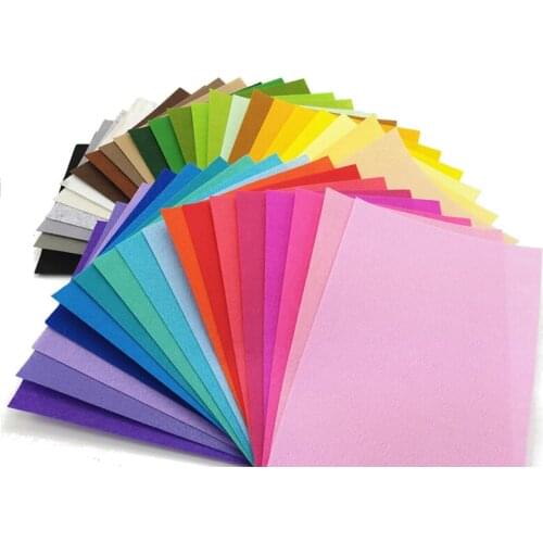40pcs Non Woven Felt Fabric Sheets 40 Colors Nonwoven Patchwork Sewing Felts DIY Bundle For Sewing Dolls Crafts