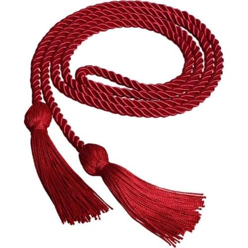 60% Hot Sale 170cm Single Color Honor Cord Tassel Collage Graduates Graduation Stole Decor Polyester Honor Cord For Graduation
