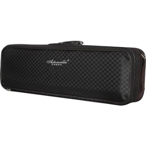 Waterproof Light 4/4 Canvas Violin Case Storage Box Shoulder Bag with Straps Lock Stringed Instruments Accessories Black