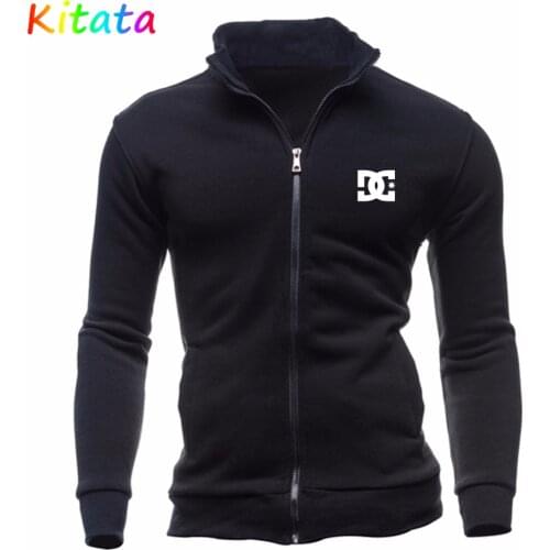 DC 2021 Latest Casual Sports Hooded Mens Sweatshirt Hoodie Mens Long-Sleeved Jacket Zipper Track Field Sportswear