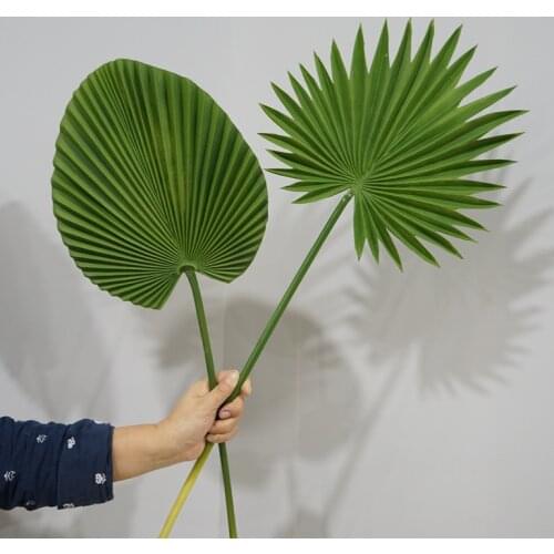 PU Artificial Fan Leaf Palm Leaf DIY Green Artificial Plant Banana Leaf Grass Wedding Party Home Decor