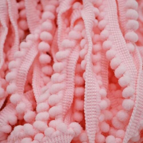 5Yards 11mm Lace Trims Ribbon Pompom Laces Braid Tassel Ball Fringe Ribbon Lace Fabric DIY Supplies Crafts Sewing Accessories