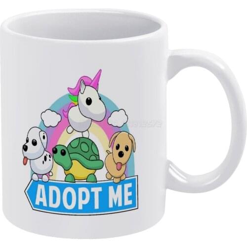 Cute Animal Adopt White Mug To Friends and Family Creative Gift 11 Oz Mug Coffee Ceramic Mug Adopt Me Adopt Me Unicorn Cute Unic