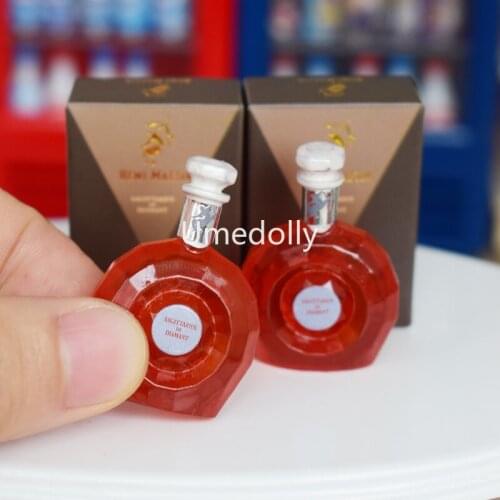 1/6 Miniature Dollhouse 2 Bottles of X.O Wine Model Pretend Play Miniatura Drinks Accessories Toys