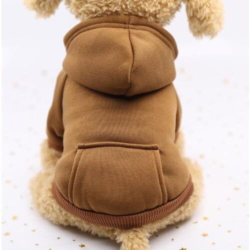 PUOUPUOU Solid Hoodie Dog Clothes Winter Warm Pet Clothes for Dogs Coat Jacket Cotton for Dogs Cute Pets Dogs Clothing XS-XXL