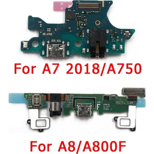 Original Charging Port For Samsung Galaxy A7 2018 A8 Charge Board USB Connector PCB Socket Flex Replacement Repair Spare Parts