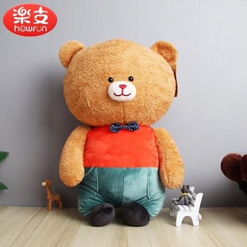 High Quality 65CM 2 Colors Teddy Bear With Scarf Stuffed Animals Bear Plush Toys Teddy Bear Doll Lovers Birthday Baby Gift