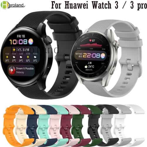 Watchstrap band For Huawei Watch 3 / 3 pro Smart Wristbands Soft Sports Silicone 22mm Bracelet Belt For Huawei Watch GT 2 46mm