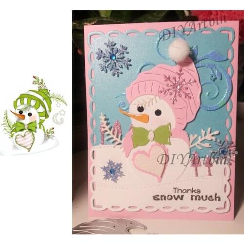 Christmas Snowman Heart Metal Cutting Dies Stencils for Scrapbooking Photo album Decorative Embossing DIY Paper Cards