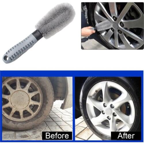 Car Truck Motorcycle Bike Wheel Tire Tyre Rim Scrub Cleaning Brush Washing Tool
