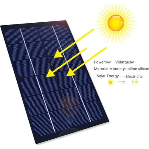 Solar Panel 6V Mini Solar System DIY For Battery Cell Phone Chargers Portable Solar Cell 4w Epoxy solar panel