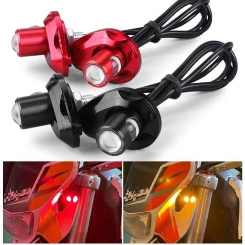 Motorcycle LED Mini Turn Signal CNC Eagle Eye Shape Turn Indicators daily running light Number License Plate Tail Brake Lights