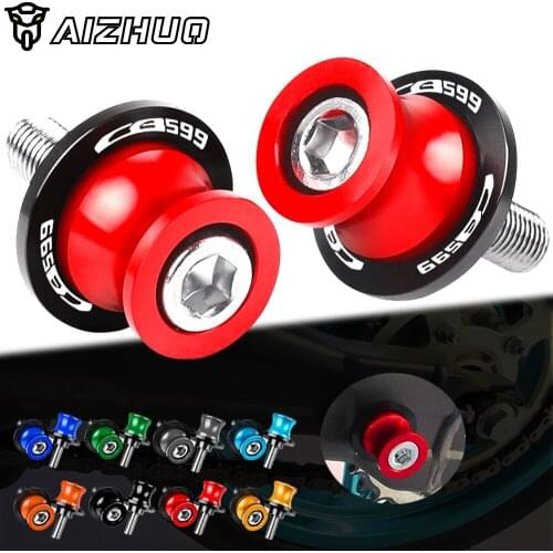 Motorcycle Stand Screws CNC Aluminum Swingarm Slider Spools M8 Accessories FOR HONDA CB599 CB600F CB600 F 2007-2013 CB 599 LOGO