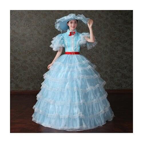 Women Costume Medieval Maiden Fancy Cosplay Over Dress halloween costumes for women Victorian Plus size Dress Costume