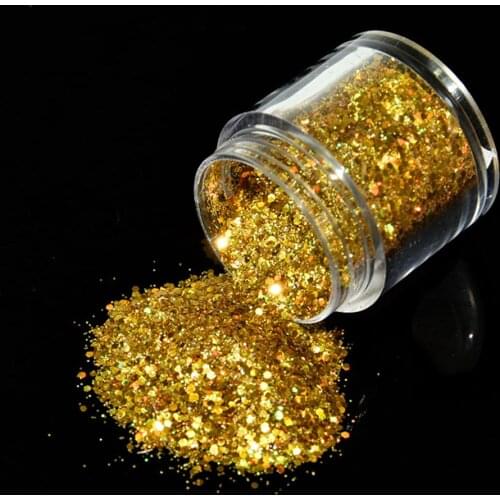 1 Box Dazzling Hexagon Glitter Powder Flakes for Nail Mermaid Spangles Nail Art Sequins Paillette Manicure Decorations O8/LK