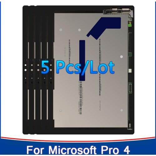 5 Piece/lot AAA+ LCD Panel Screen For Microsoft Surface Pro 4 1724 LCD Display Touch Screen Digitizer Glass Assembly Replacement