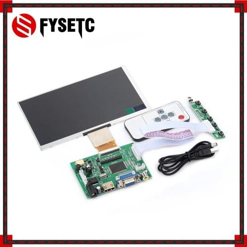 7inch Raspberry Pi 3 Model B+ LCD TFT Display 1024*600 50pin Screen + Drive Board HDMI VGA+Remote Control for Raspberry Pi 3