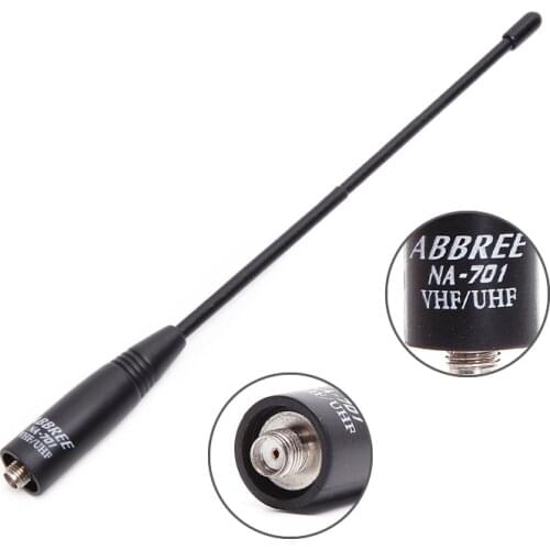 ABBREE NA-701 VHF/UHF (144/430Mhz) Antenna SMA-Female for BaoFeng UV-5R BF-888S UV-82 Wouxun Walkie Talkie
