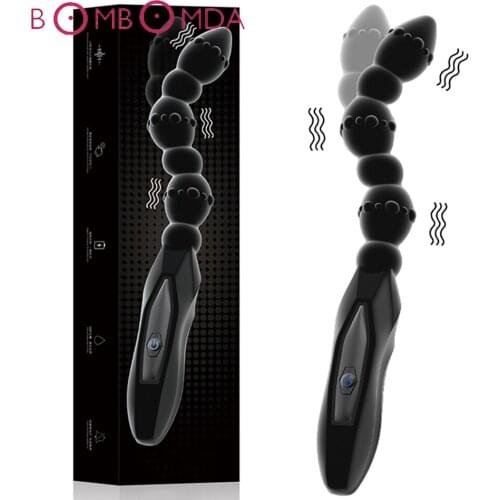 Anal Beads Vibrator For Men Prostate Massager Male Masturbator Anal Dildo Butte Plug Vibrator 10 Speed Silicone Anal Stimulator