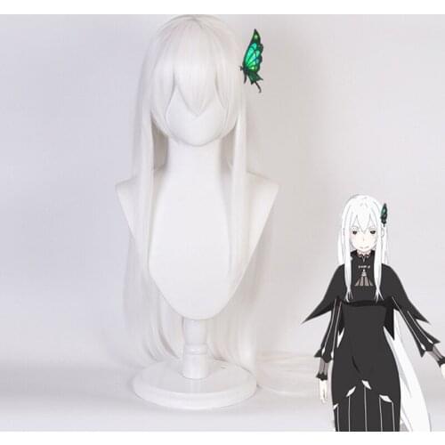 Anime Re:Zero Starting Life in Another World Echidna Cosplay Wigs Women Long Hair Wigs 120cm Cos Prop