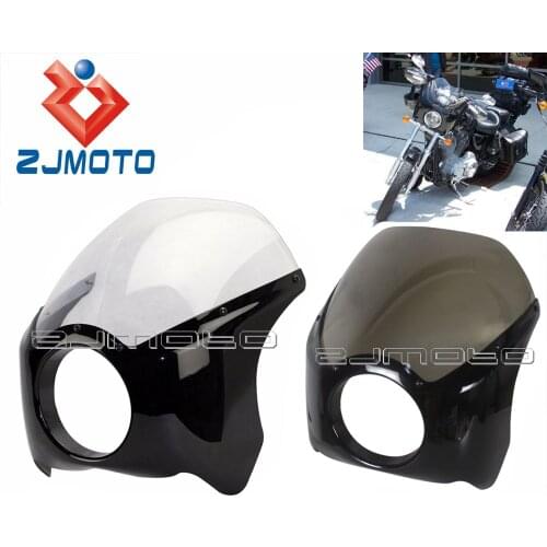 Black & Clear Plastic Headlight Windscreen Front Windshield Headlight Fairing For Harley Sportster Dyna XL 883 1200 Touring