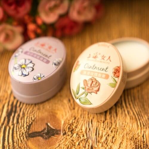 Shanghai Woman Perfume Ointment Iris, Rose, Jasmine, Osmanthus, Solid Ointment Iron Box