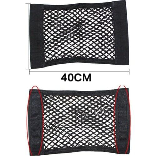 Auto Car Velcro Net Bag Truck Seat Back Elastic String Storage Portable Double Mesh Organizer 25CM*40/50/60CM