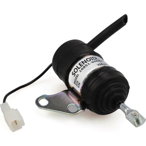 Fuel Stop Shut Off Solenoid Valve 16851-60014, 052600-4531 for Kubota Mower G1700, G1800, G1800S