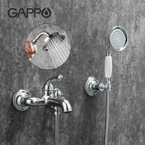 GAPPO Bathtub Faucet Waterfall Mixer Faucet Shower Bath Tub Mixer Wall Mounted Bathroom Faucets Mixer Shower Set Shower Head