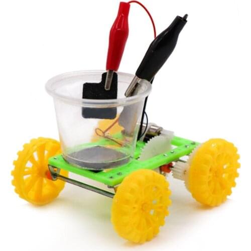 DIY Toys Science Physics Experiment Saltwater Power Car Kids Handmade Puzzle Assembled Toys Physics Teaching Resources